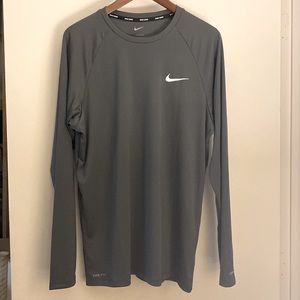 Nike Swim Dri-fit rash guard long-sleeve shirt men’s large, like new, worn once.